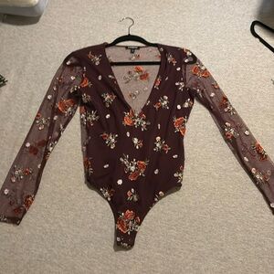 Express long sleeve sheer bodysuit